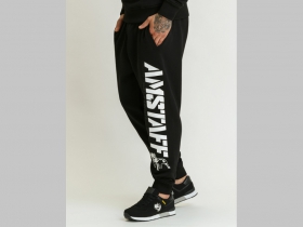 Amstaff 1073LOGO čierne pánske tepláky materiál 80%bavlna 20%polyester